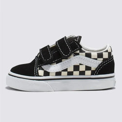 Vans Old Skool Velcro Primary Check Toddler Shoe - SPORTFIRST HERVEY BAY