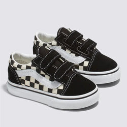 Vans Old Skool Velcro Primary Check Toddler Shoe - SPORTFIRST HERVEY BAY