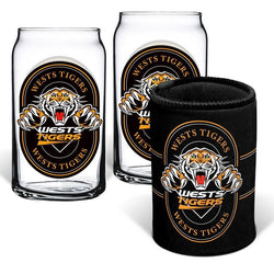 West Tigers Can Glasses & Can Cooler Pack - SPORTFIRST HERVEY BAY