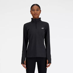 New Balance Sport Essentials Space Dye 1/4 Zip Womens Top