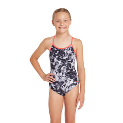 Zoggs Girls Marble Sprintback One Piece - SPORTFIRST HERVEY BAY