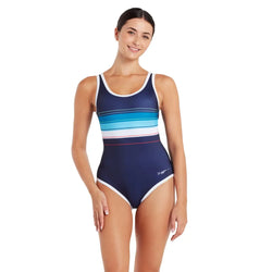 Zoggs Womens Binding Scoopback One Piece - SPORTFIRST HERVEY BAY