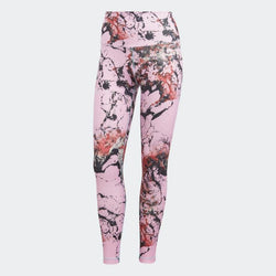Adidas Womens Yoga Essentials Print 7/8 Tights, Lilac - SPORTFIRST HERVEY BAY
