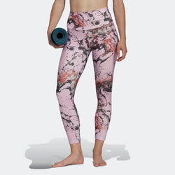 Adidas Womens Yoga Essentials Print 7/8 Tights, Lilac - SPORTFIRST HERVEY BAY