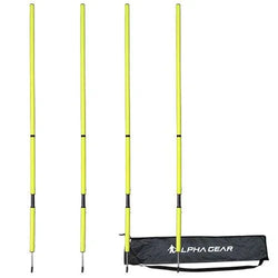 Alpha Gear Spring Agility Poles 4 Pack Yellow - SPORTFIRST HERVEY BAY