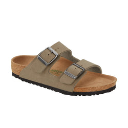 Birkenstock Arizona Kids Earthy Vegan Faded Khaki BirkiBuc (Narrow) - SPORTFIRST HERVEY BAY
