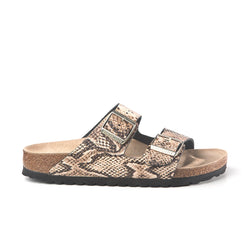 Birkenstock Arizona Snake Beige Leather - SPORTFIRST HERVEY BAY