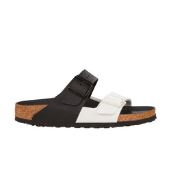 Birkenstock Arizona Split Black/White Birko-Flor - (Narrow) - SPORTFIRST HERVEY BAY