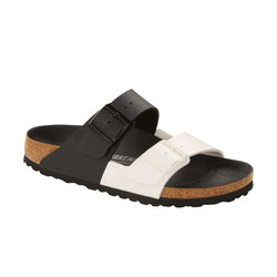 Birkenstock Arizona Split Black/White Birko-Flor - (Narrow) - SPORTFIRST HERVEY BAY
