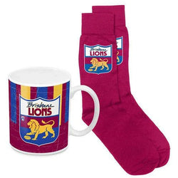 Brisbane Lions Heritage Mug & Sock Pack - SPORTFIRST HERVEY BAY