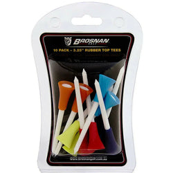Brosnan Golf Rubber Top Tees (Pack of 10) - SPORTFIRST HERVEY BAY