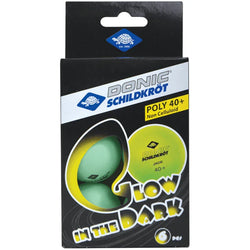 Donic Schildkrot Glow in the Dark Table Tennis Balls (Pack of 6) - SPORTFIRST HERVEY BAY
