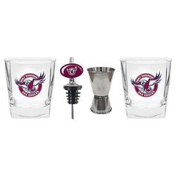 Manly Sea Eagles Glasses, Pourer & Jigger - SPORTFIRST HERVEY BAY