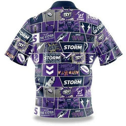 Melbourne Storm Fanatics Button-Up Shirt - SPORTFIRST HERVEY BAY