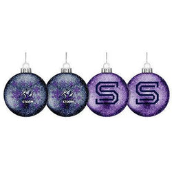 Melbourne Storm Glitter Baubles - SPORTFIRST HERVEY BAY