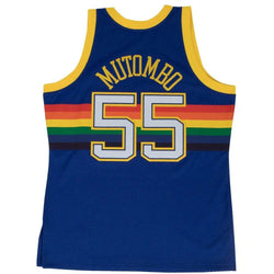Mitchell & Ness - Dikembe Mutombo 55, Nuggets 91-92 Road NBA Swingman Jersey - SPORTFIRST HERVEY BAY