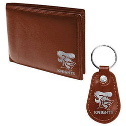 Newcastle Knights Leather Wallet & Keyring - SPORTFIRST HERVEY BAY