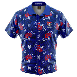 Newcastle Knights Tribal Button Up Shirt - SPORTFIRST HERVEY BAY