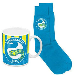 Parramatta Eels Heritage Mug & Sock Pack - SPORTFIRST HERVEY BAY