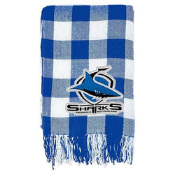 Sharks Tartan Throw - SPORTFIRST HERVEY BAY