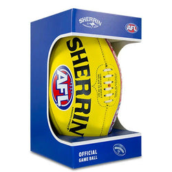 Sherrin KB Yellow AFL Official Game Ball - SPORTFIRST HERVEY BAY