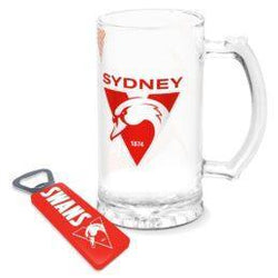 Sydney Swans Stein & Bottle Opener Pack - SPORTFIRST HERVEY BAY