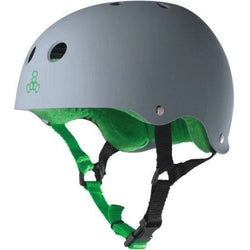 Triple 8 Skate Helmet Sweat Saver Carbon/Green - SPORTFIRST HERVEY BAY